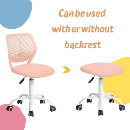 Homy Casa Bürostuhl Ergonomisch Stoffsitz Lila