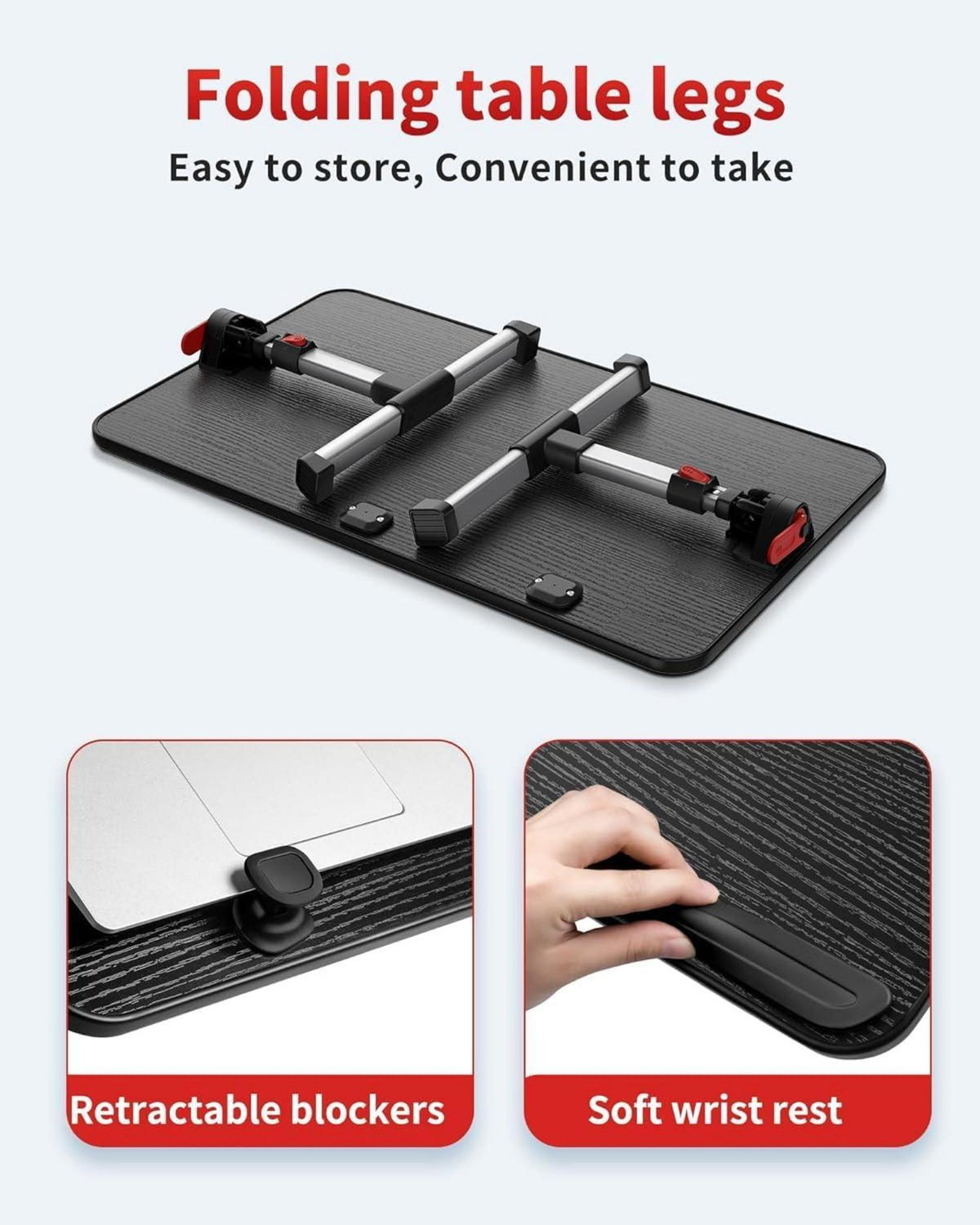 Verstellbarer Laptop-Schreibtisch Laptoptisch Schoßschreibtisch Sofa Couch Bett