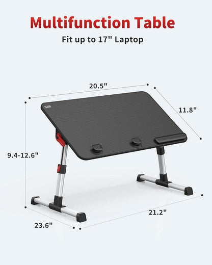SAIJI Laptop-Schreibtisch tragbarer Laptoptisch 4-fach verstellbar