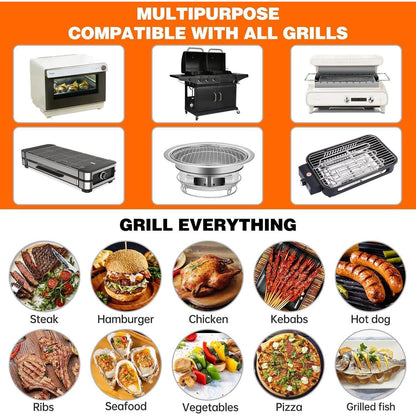 8er Set Grillmatte für Gasgrill  Antihaft Teflon 40x32cm