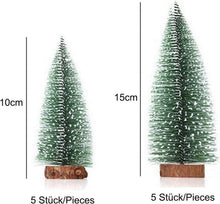 Mini Weihnachtsbaum 10 Stück Kiefernbaum mit Schnee-Effekt