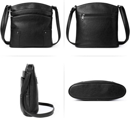 CLUCI Damen Umhängetasche Crossbody Schwarz Geldbörse