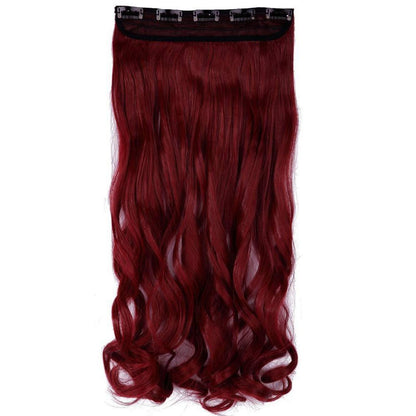 Gewellte Haarverlängerung Dunkelrot 60cm – Clip-in Haarteil