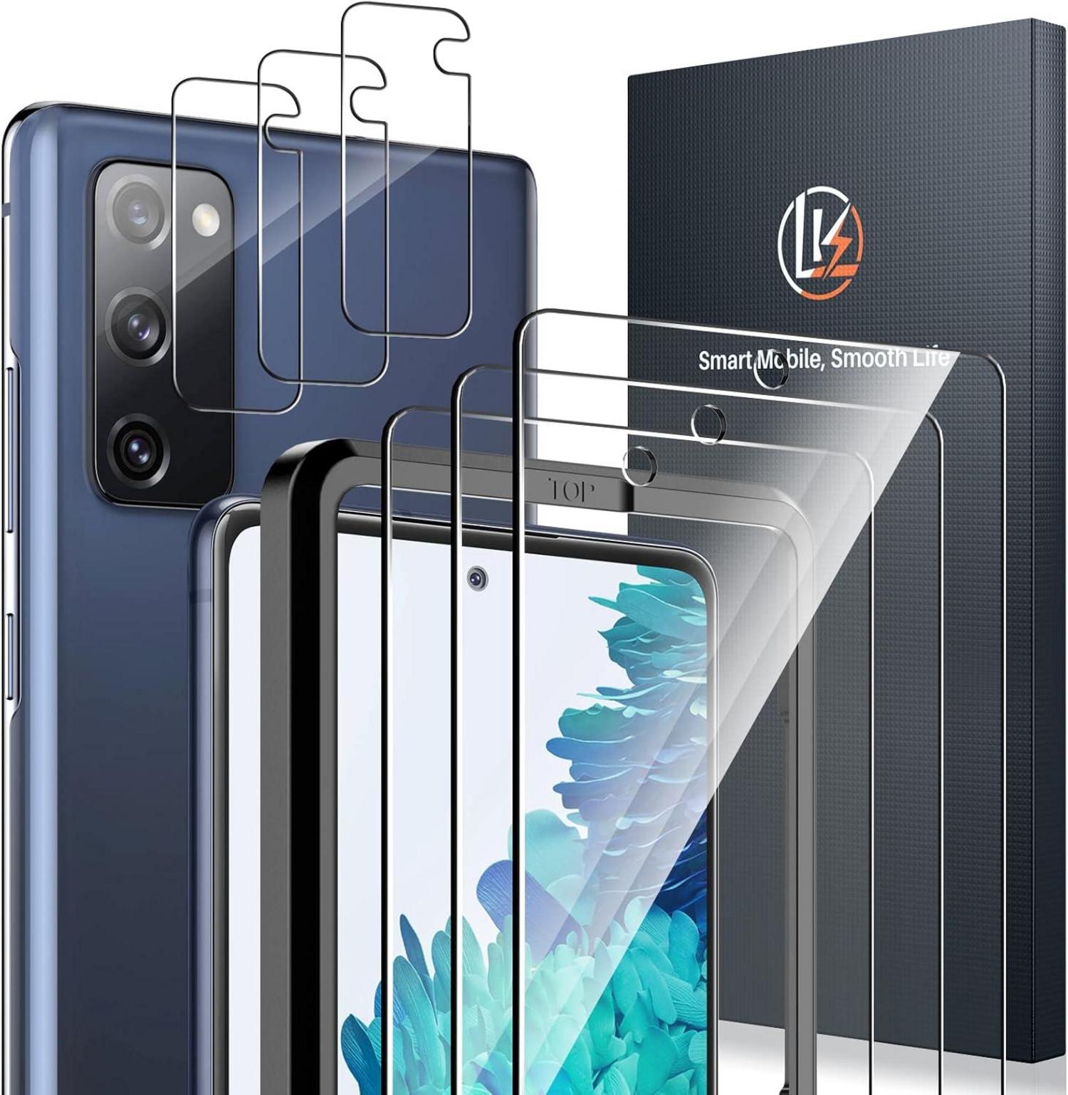 LK 6 Stück Samsung Galaxy S20 FE Panzerglas Displayschutzfolie