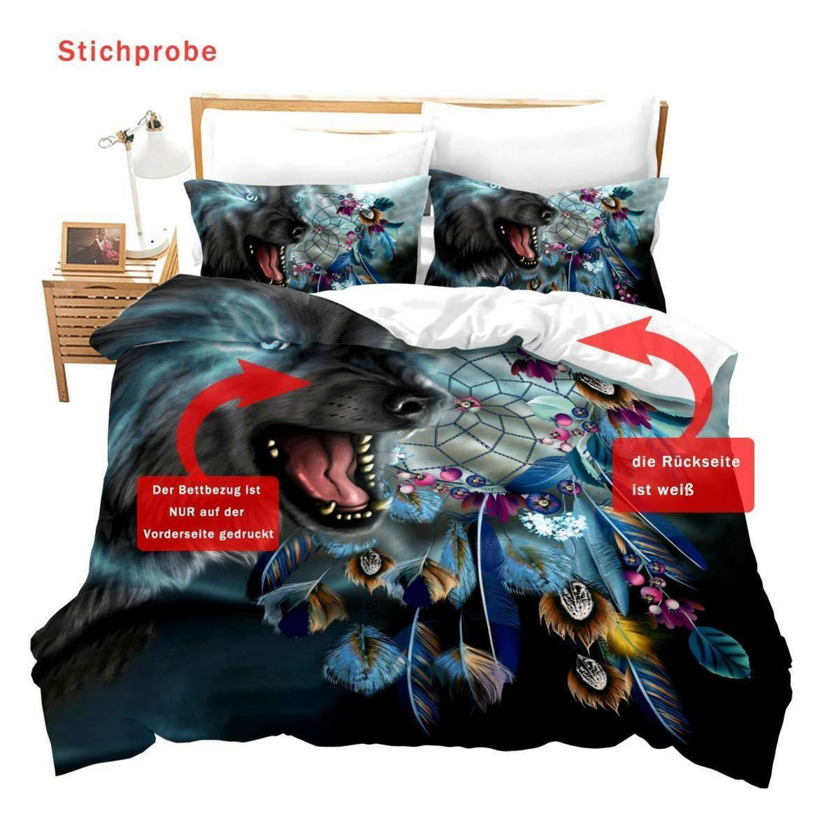 3D Adler Bettwäsche Set 135x200 cm – Superweiche Mikrofaser