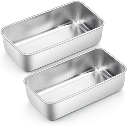 Homikit Edelstahl Brotbackform Königskuchenform 2er-Set