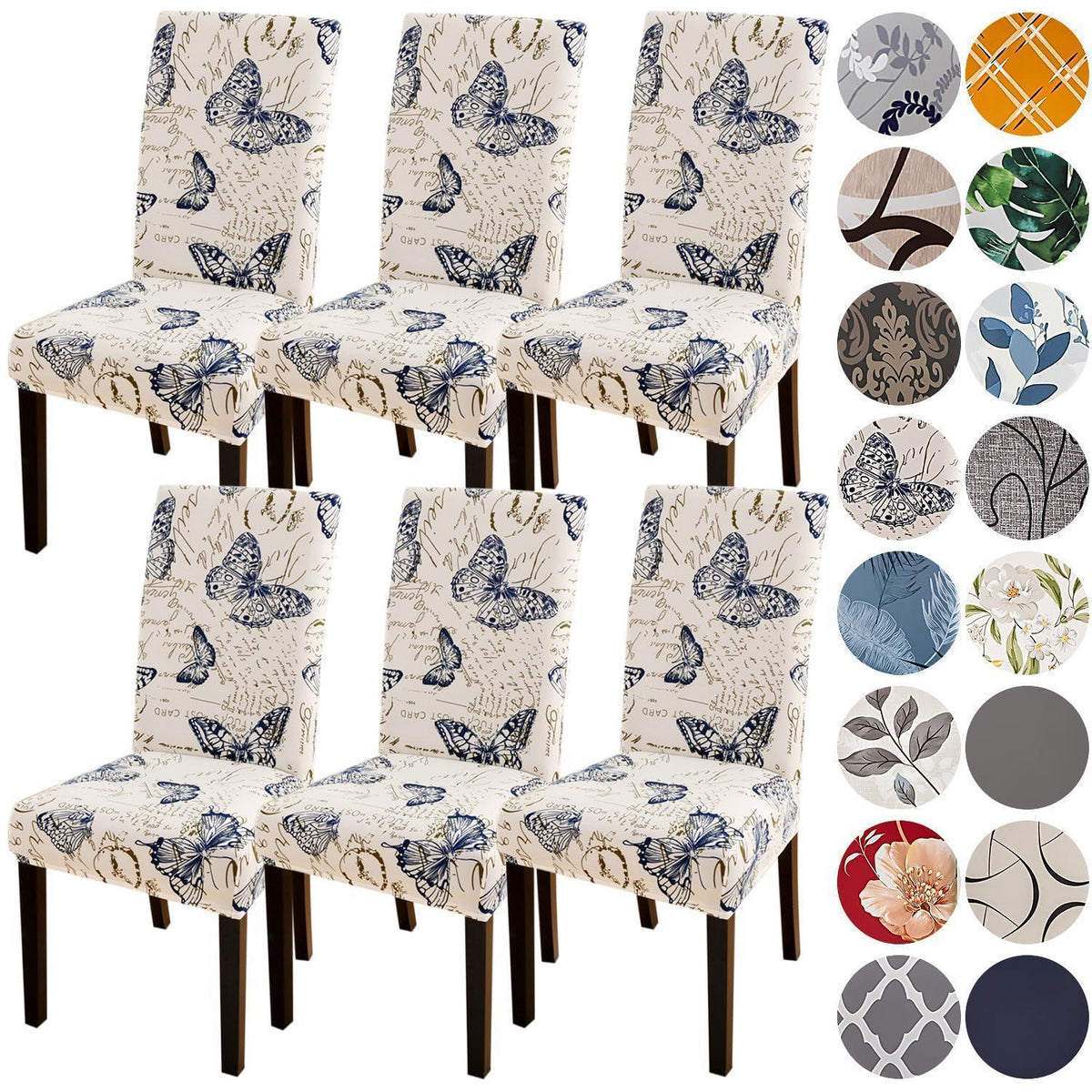 Elastische Stuhlhussen Set | Modern & Stretch für Esszimmer, Hochzeit