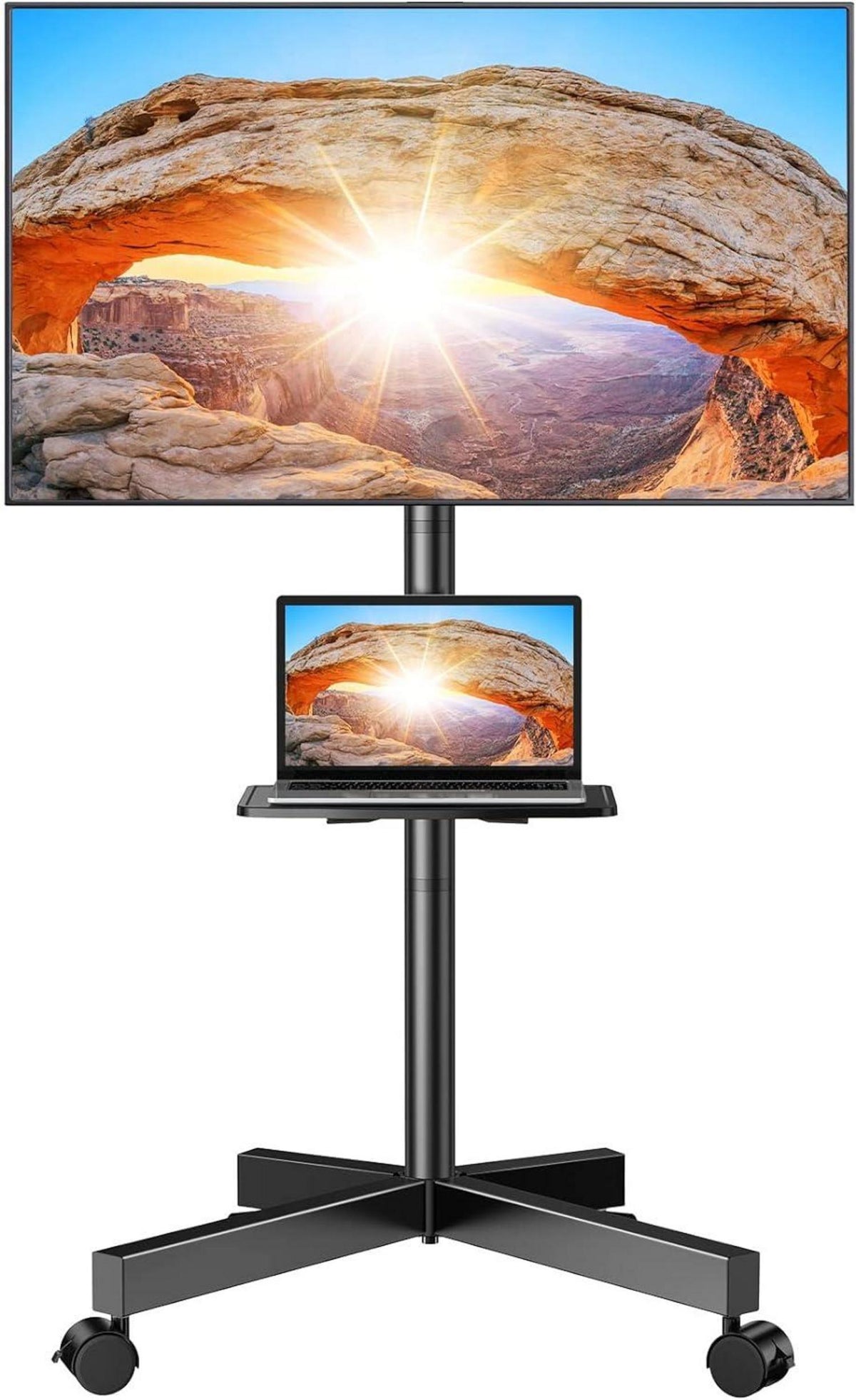 TV Ständer Rollbar mit Rollen für 23-60 Zoll Fernseher VESA 400x400mm
