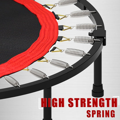 Faltbares Fitness Trampolin mit Griff – 101 cm, Schwarz