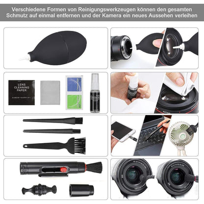 18-in-1 Kamera Reinigungsset für DSLR Objektive Handys