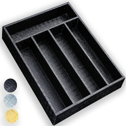 Besteckkasten für Schubladen, schwarzes