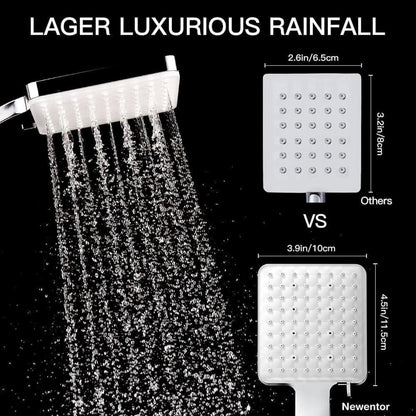 Duschkopf Regendusche Handbrause XXL 6 Strahlarten Silber