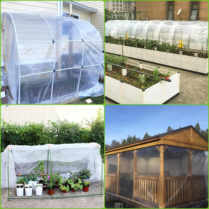 2x6m Transparente Polyethylen Gewächshausfolie 250Mu UV-beständig