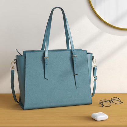 Handtasche Damen Schwarz Große Laptop Umhängetasche Elegant