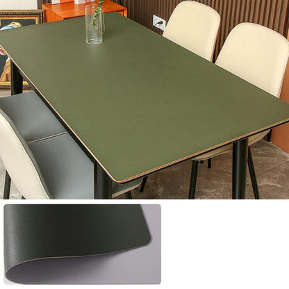 PU Tischdecke 90x180cm Grün Grau | Wasserdicht & Schutzfolie