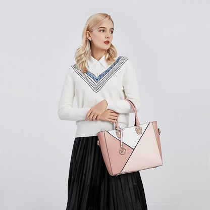 Miss Lulu Damen Handtasche V-Design Shopper Synthetic