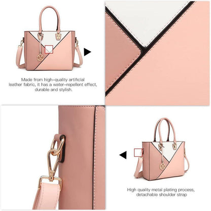 Miss Lulu Damen Handtasche V-Design Shopper Synthetic