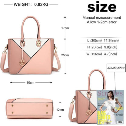 Miss Lulu Damen Handtasche V-Design Shopper Synthetic