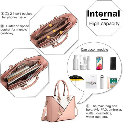 Miss Lulu Damen Handtasche V-Design Shopper Synthetic