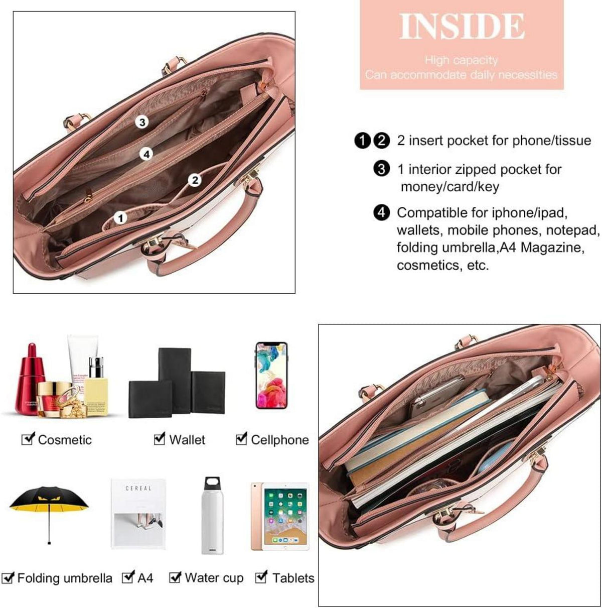 Damen Handtasche Geometrisches Bahnenmuster Ombre 30x12x25cm