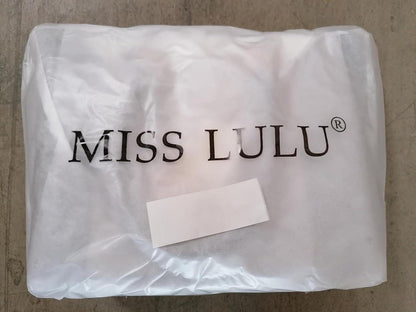 Miss Lulu Damen Schultertasche Handtasche Shopper V-Design Grau