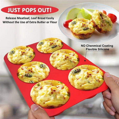 Jumbo Muffinform Set, 2x 6er-Pack, Antihaft-Silikon, BPA-frei