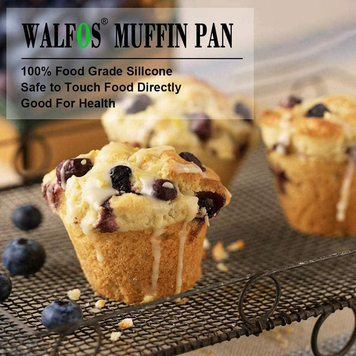 Jumbo Muffinform Set, 2x 6er-Pack, Antihaft-Silikon, BPA-frei