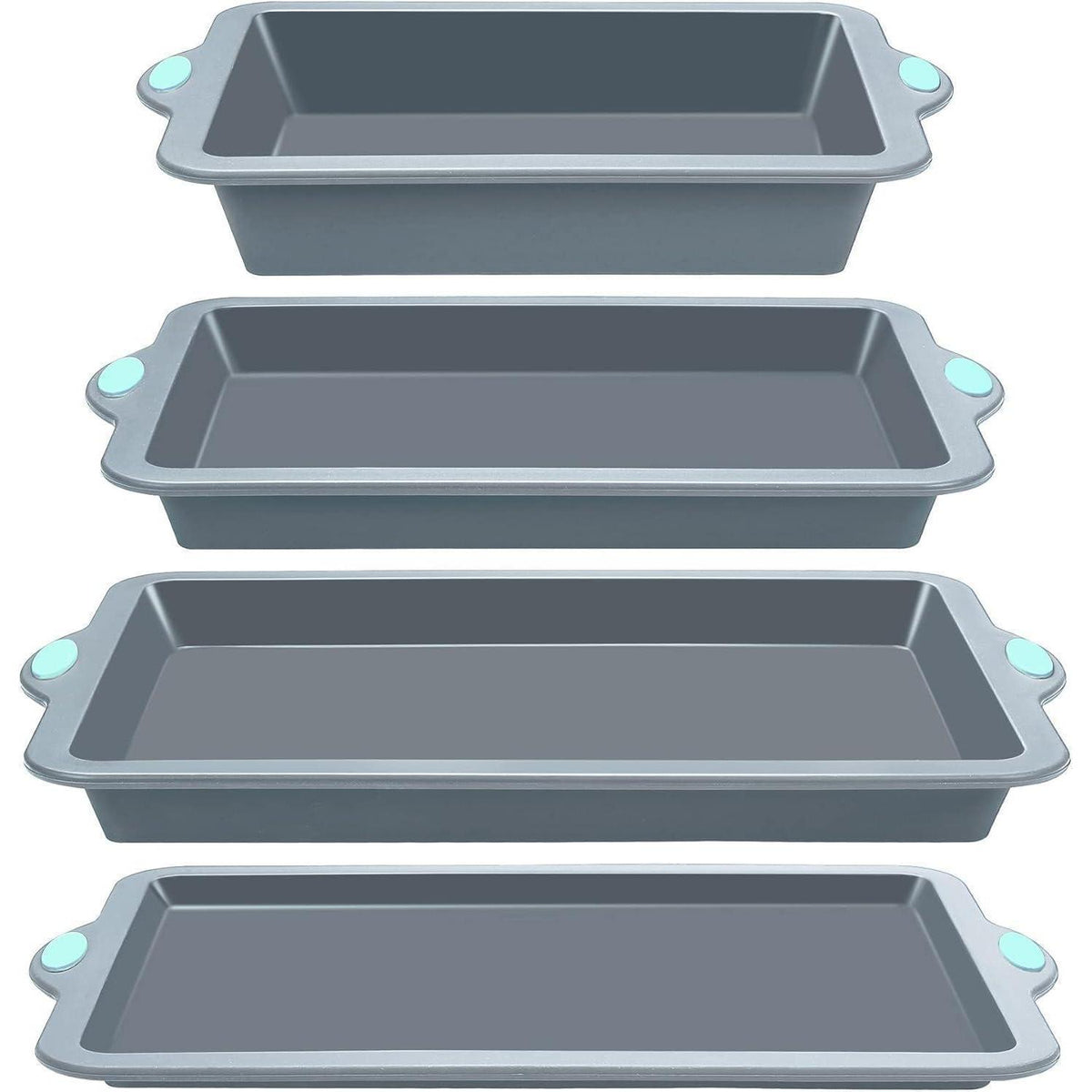 Silikon Backformen Set 4er – Antihaft & Stapelbar