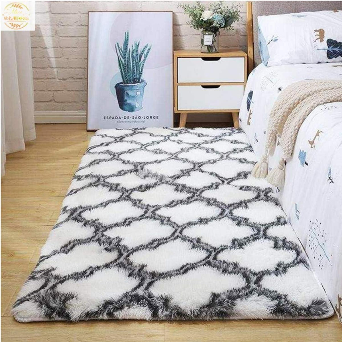 Shaggy Teppich Flauschig Hochflor Langflor Wohnzimmer Teppiche Anti