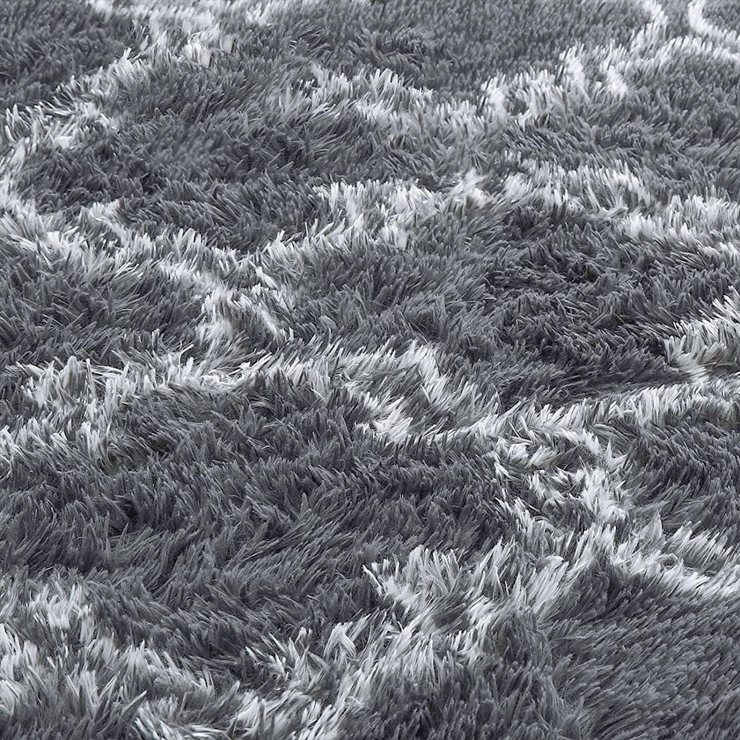 Hochwertiger Shaggy-Teppich Flauschig Modern Langflor - Grau 160x200cm