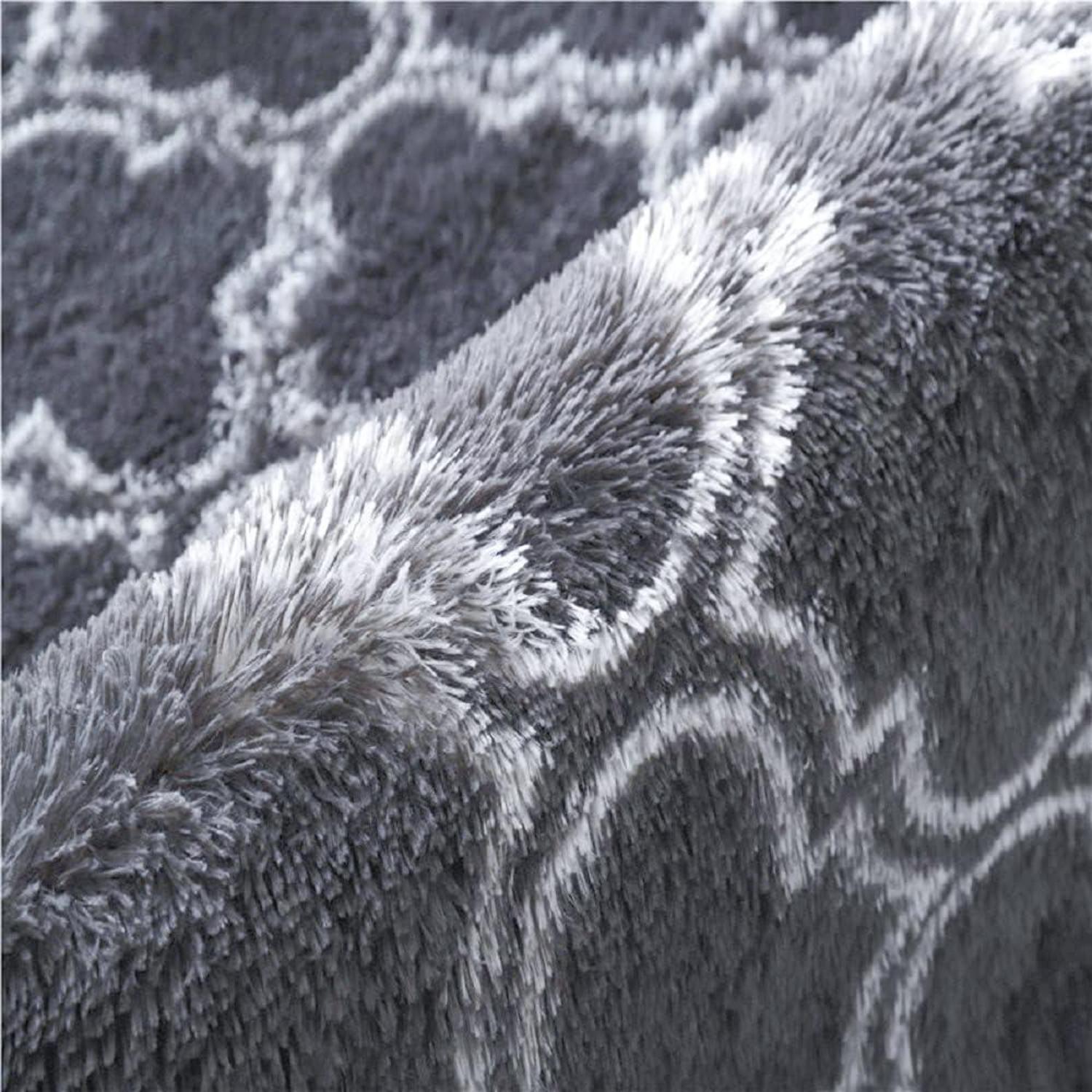 Hochwertiger Shaggy-Teppich Flauschig Modern Langflor - Grau 160x200cm