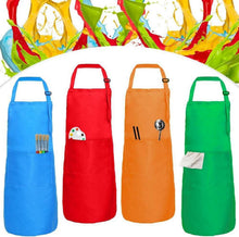 4er Set Verstellbare Kinderschürzen mit Tasche - Malen Kochen Basteln