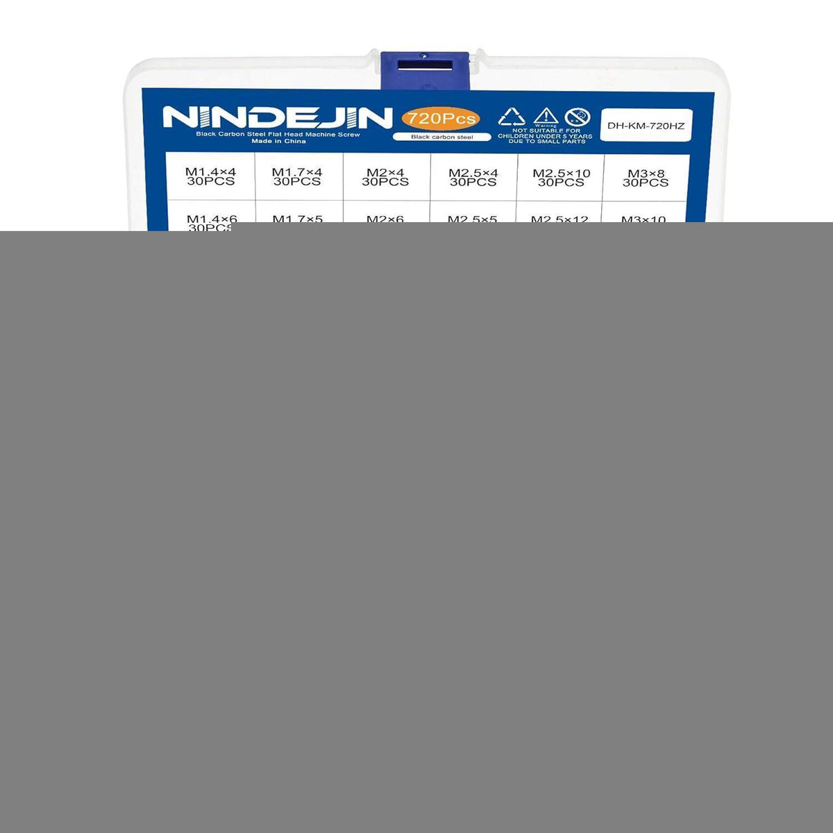 Laptop Schrauben Set 720 Stück M1.4-M3 Phillips Flachkopf Schwarz