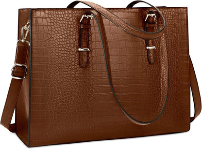 Lubardy Damen Handtasche Shopper PU Leder 15.6 Zoll Laptop