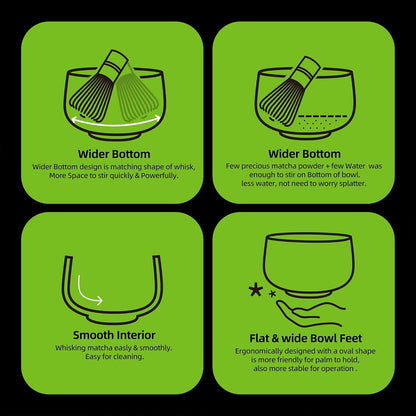 Japanisches Matcha-Teezeremonie Set aus Bambus & Keramik