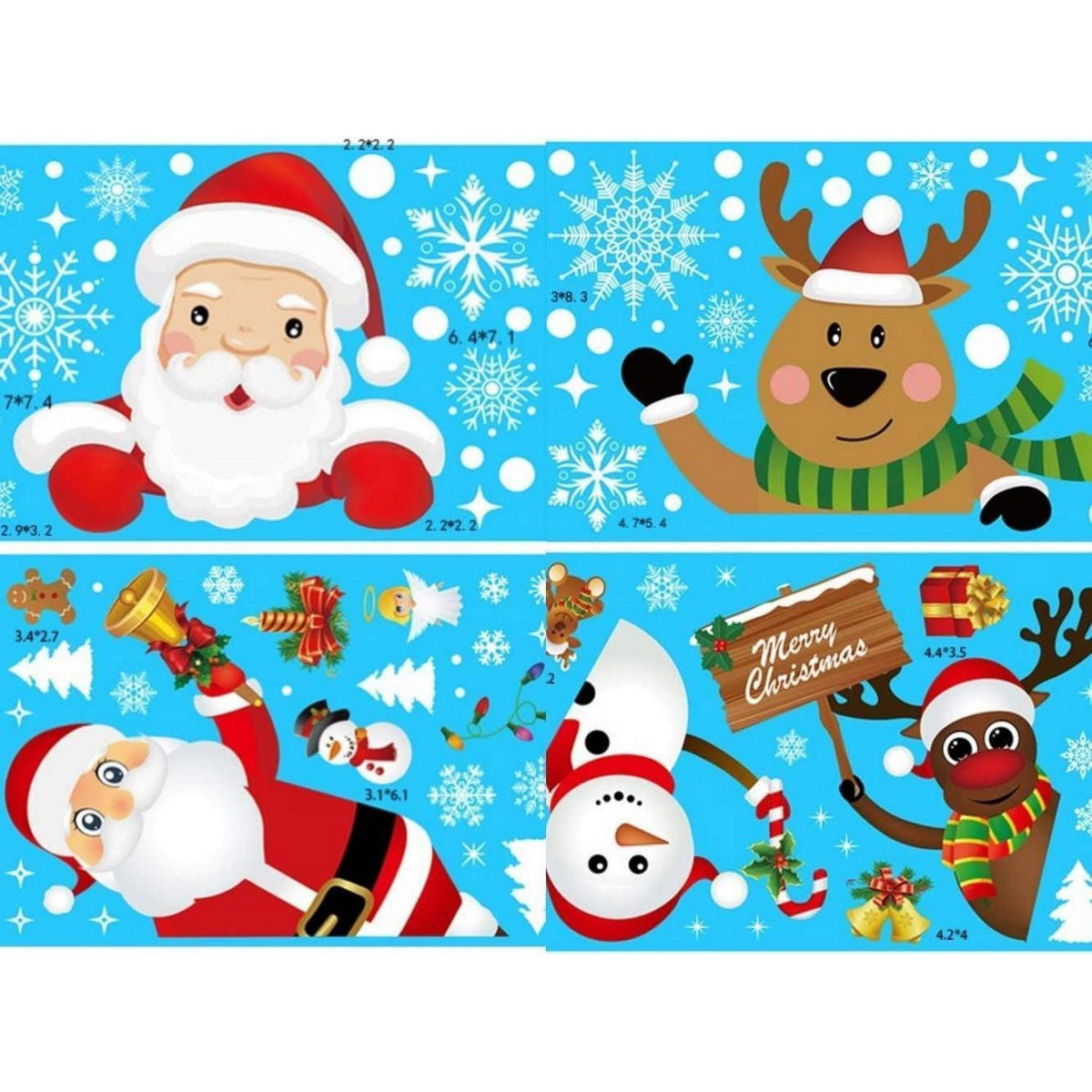 Weihnachtsfenster Aufkleber – Abnehmbar & Dekorativ