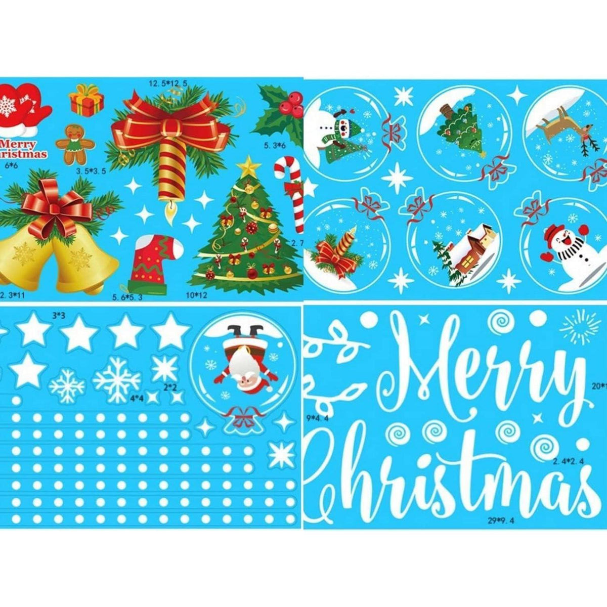 Weihnachtsfenster Aufkleber – Abnehmbar & Dekorativ