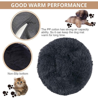 Flauschiges Hundebett Deluxe – Rundes Kuschelbett für Große Hunde