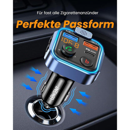 FM Transmitter Bluetooth V5.3 Auto Radio Musik Adapter mit
