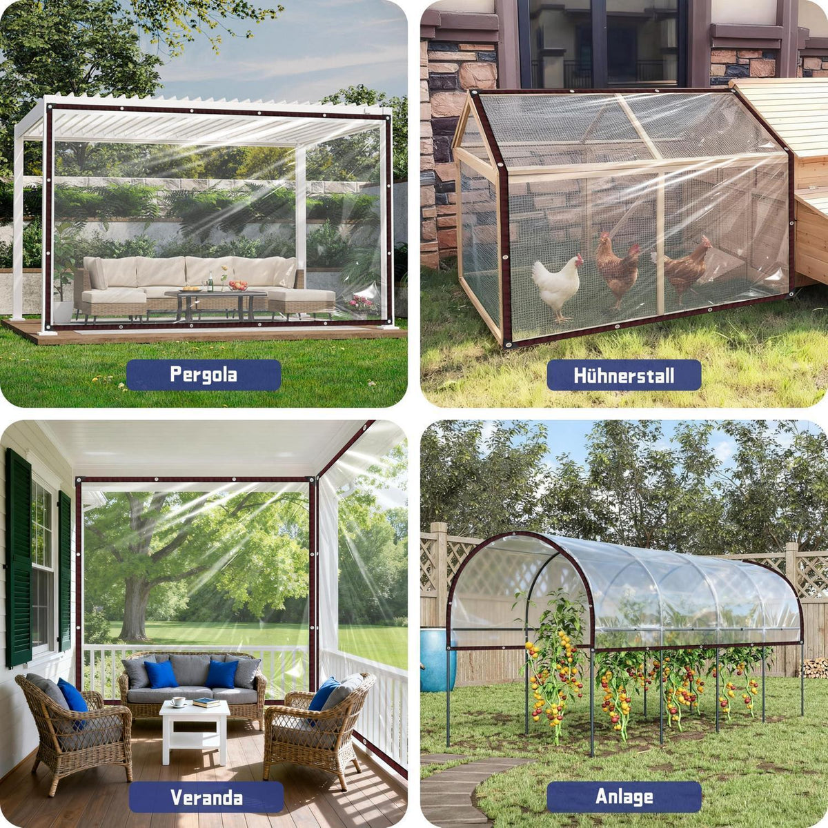 Transparente Plane 2x3m | Wasserdicht, Wetterfest & Vielseitig