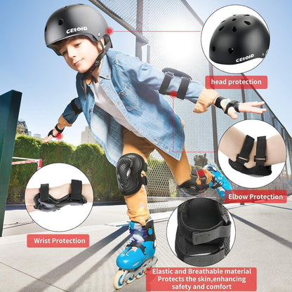 Kinder Fahrradhelm & Schutzausrüstung Set 3-16 Jahre
