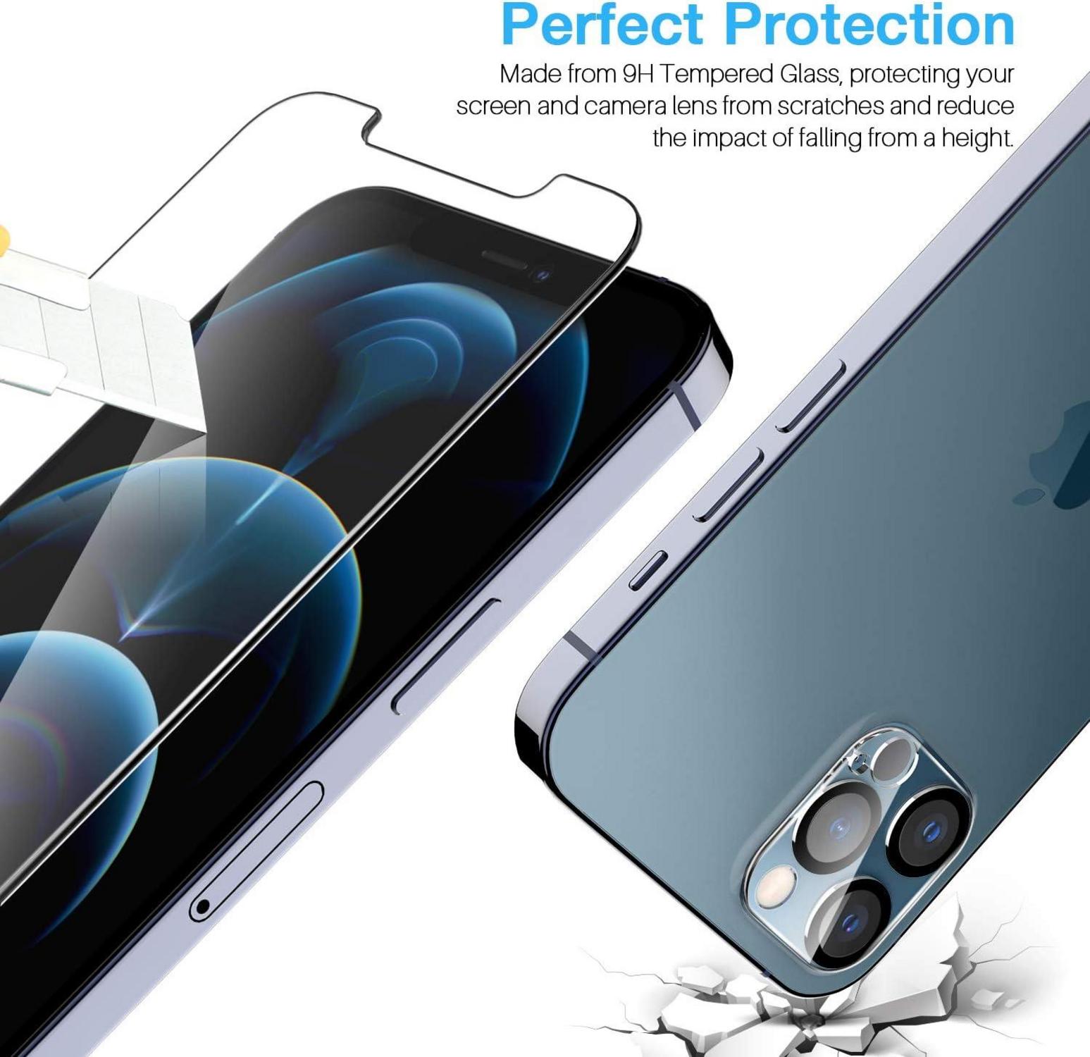 3x LK Hartglas Displayschutz iPhone 12 Pro Max Kratzfest