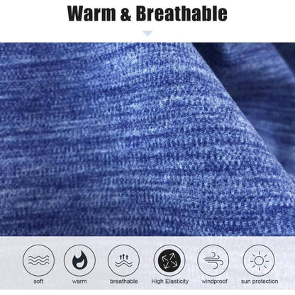 2er-Set Winter Loop Schal Damen Herren Fleece Schlauchschal Blau Marine