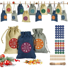 Adventskalender zum Befüllen mit Jutesäckchen, Zahlensticker