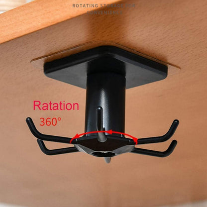 Hakenleiste für Küchenutensilien 360° Drehung Schwarz 2