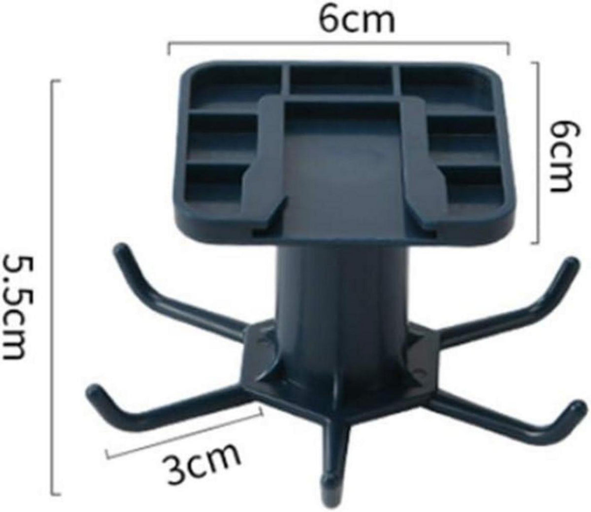 Küchenutensilien Hakenleiste 360° Drehung Schwarz 2er Set