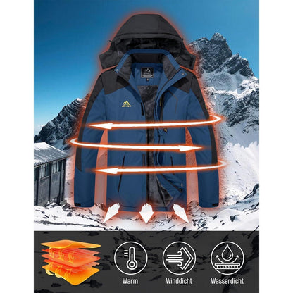 Herren Winter Skijacke Fleece Gefüttert Outdoor