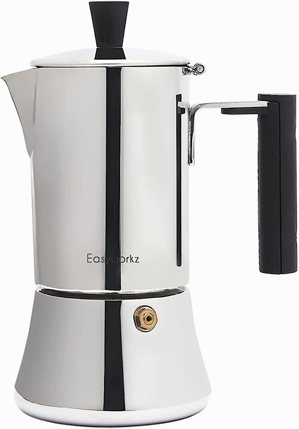 Espressokocher Edelstahl für Induktions-Gas Herd 6 Tassen 300ml