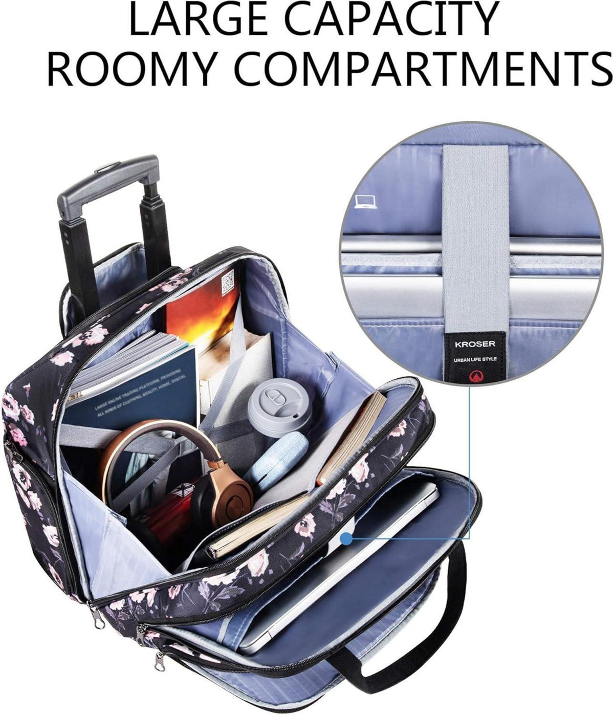 Business Laptop Trolley Case 15,6 Zoll Rollkoffer mit RFID