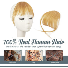 Anklippbares Echthaar-Pony French Bangs 100% Erdbeerblond